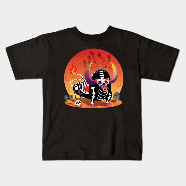 Bull of Death Kids T-Shirt by JenniferSmith